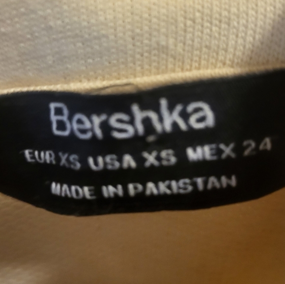 Bershka Colorblock Retro Pullover Sweatshirt Dress in XS Marroon, Cream & Orange - Picture 6 of 6